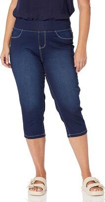 Plus Size Denim PO Crop Jegging in DKWS