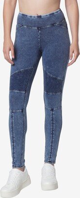 Sport Women's Faux Denim Moto Leggings