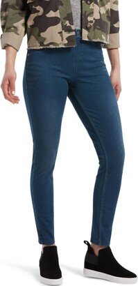 Women's Ultra Soft High Waist Denim Leggings In Steely Blue Wash