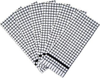 Sloppy Chef Classic Checkered Kitchen Towels (Pack of 6), 100% Cotton, 15x25 in.