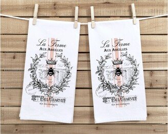 Tea Towels, Set Of 2, Pink Bee, French Country, Kitchen, Bathroom, Gift Idea