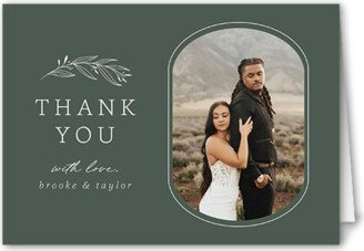 Wedding Thank You Cards: Artful Arches Thank You Card, Beige, 3X5, Matte, Folded Smooth Cardstock