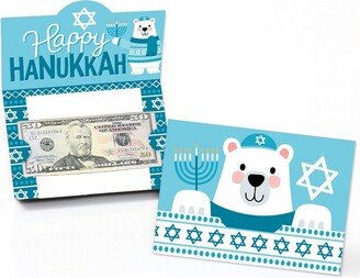 Big Dot of Happiness Hanukkah Bear - Chanukah Holiday Sweater Party Money and Gift Card Holders - Set of 8