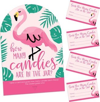 Big Dot Of Happiness Pink Flamingo - How Many Candies Tropical Summer Party Candy Guessing Game