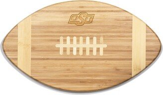 Oklahoma State Cowboys Touchdown! Football Cutting Board & Serving Tray - Brown