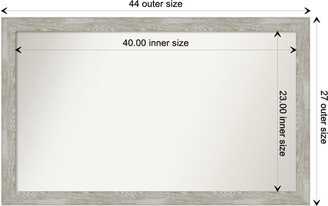 Choose Your Custom Size, 27-in side, Dove Greywash Nar Framed Wall Mirror - Dove Greywash Narrow