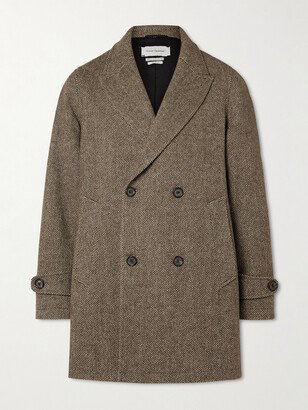 Albion Herringbone Wool Coat