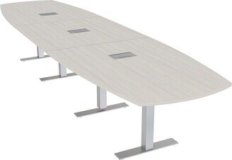 Skutchi Designs, Inc. 16 Person Arc Boat Modular Powered Conference Table Metal T-Bases