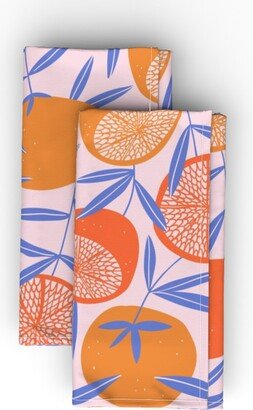 Cloth Napkins: Pop Art Grapefruits - Multi Cloth Napkin, Longleaf Sateen Grand, Orange