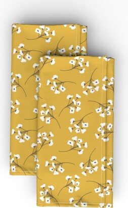 Cloth Napkins: Golden Cotton Cloth Napkin, Longleaf Sateen Grand, Yellow