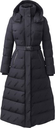 Calina-citymg Maxi Coat With Jaqguard Logo Pattern