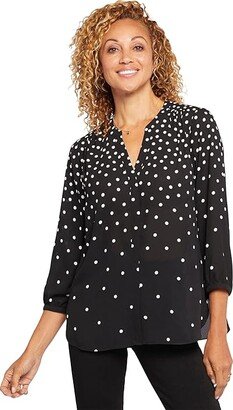 Blouse w/ Pleated Back (Percy Dot) Women's Blouse