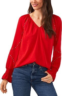 Embroidered Sleeve Blouse