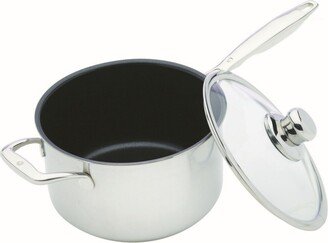 Nonstick Clad Sauce Pan w/ Lid - 8