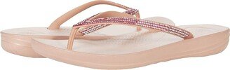 Iqushion Ombre Sparkle Flip-Flops (Beige) Women's Shoes