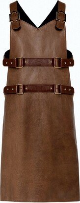 Eskandur Leather Designer Apron - Brown