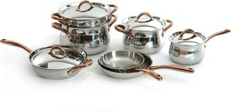 Ouro Gold Stainless Steel 11 Piece Cookware Set
