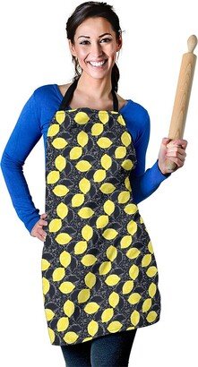 Lemon Pattern Apron - Printed Cute Print Custom With Name/Monogram Perfect Gift For Lover