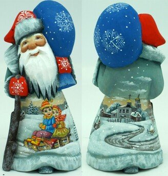 G.DeBrekht Woodcarved and Hand Painted Old World Christmas Joy Santa Figurine