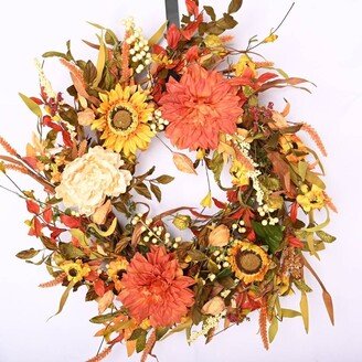 Fall Wreath, Front Door Wreath For Fall, Autumn Thanksgiving