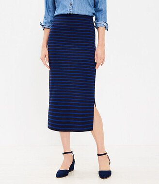 Striped Ottoman Midi Skirt