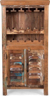 Laverock Boho Handcrafted Wooden Bar Cabinet