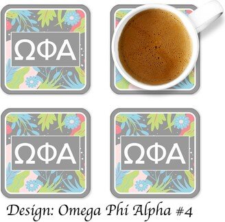 Omega Phi Alpha Beverage Coasters Square | Set Of 4