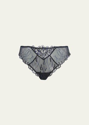 Embroidered Mesh Italian Briefs