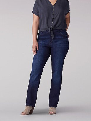 Stretch Relaxed Fit Straight Leg Jeans Plus Size