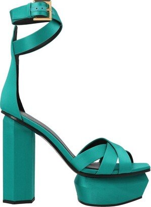 Ava Satin Platform Sandals