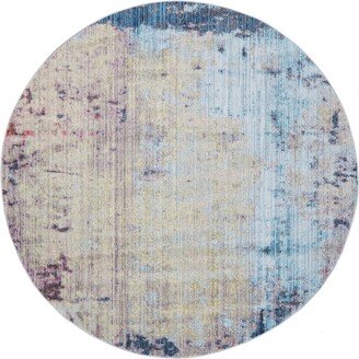 Greenwich Village Downtown Jzd006 Multi 8' x 8' Round Rug