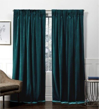 Curtains Velvet Heavyweight Pinch Pleat Curtain Panel Pair, 27 x 96