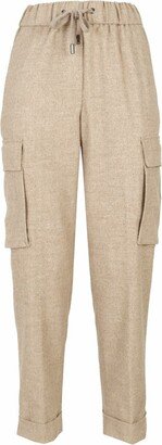 Cargo style pants in wool blend