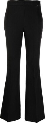 High-Waisted Flared Trousers-AM