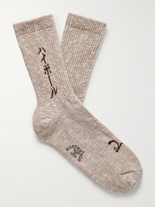 Rostersox Highball Intarsia Cotton-Blend Socks