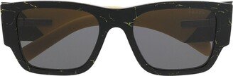 Prada Eyewear Triangle-Logo Square-Frame Sunglasses