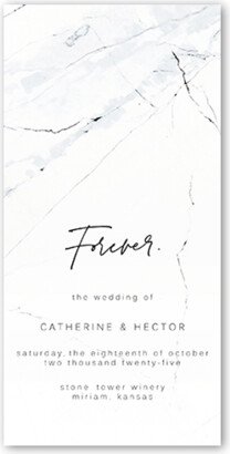 Wedding Program Cards: Married Marble Wedding Program, White, 4X8 Flat Program, Matte, Signature Smooth Cardstock, Square