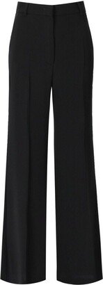 Button Detailed Wide Leg Trousers-AC