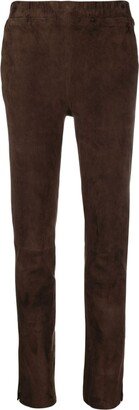 Straight-Leg Leather Trousers-AG