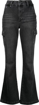 Dion 32 high-rise flared cargo jeans