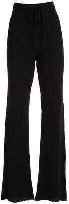 Ribbed Flare Trousers