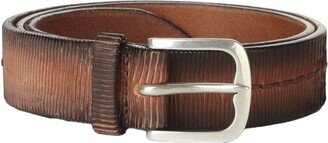 Brown Blade Belt With Stitching