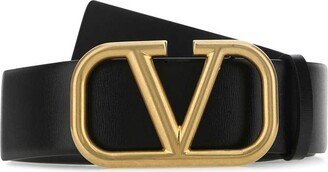 VLogo Plaque Buckle Belt-AA