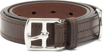 Topstitched Leather Belt