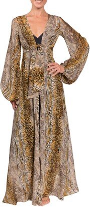 Bubble Sleeve Long Robe