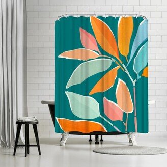 71x74 Shower Curtain Magical Rainbow Forest by Modern Tropical