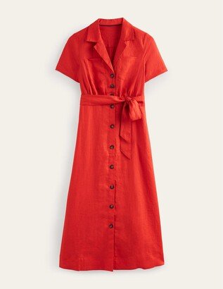 Linen Maxi Shirt Dress