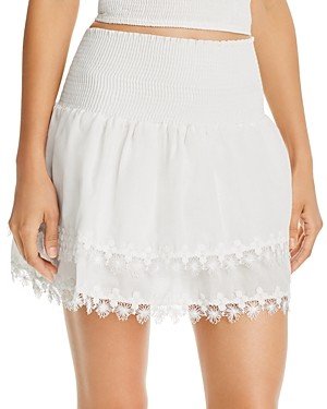 Belle Smocked Mini Skirt Swim Cover-Up