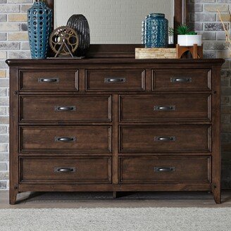 Copper Grove Saddlebrook Tobacco 9 Drawer Dresser