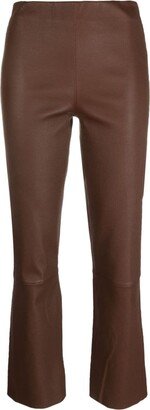 Slim-Cut Leather Trousers-AB